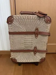 ヴィンテージ ラタン トランク レザー 本革 籐 バスケット レトロ ナチュラル ヴィンテージ ラタン レザー バスケット トランク 本革 籐籠 かご