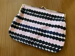 marimekko マリメッコ がま口 ポーチ ドット柄