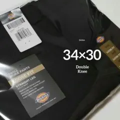 34×30【新品・未使用】ディッキーズ　ダブルニー　85283　　・BLACK・