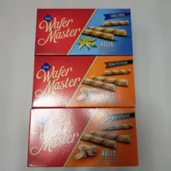 Wafer Master ウエハーロール バニラ・ピーナッツバター　3箱のサムネイル
