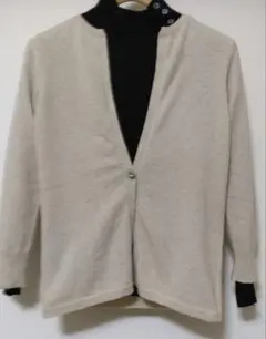 SANDRO ベージュ カシミヤ ニットカーディガン