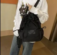 男女兼用 ブラック バックパック Q