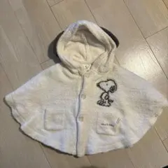 ジェラピケ　スヌーピー フード付きポンチョ　ベビー　80-90