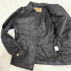 希少　アヴィレックス　シングル　ライダースジャケット　馬革　ブラック　XL相当 AVIREX 革ジャン ライダース COMFORTABLE SINGLE RIDERS JACKET