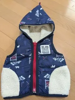 BREEZE フード付きダウンベスト 80