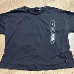 PUMA 黒 Tシャツ ロゴ入り