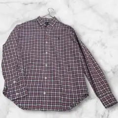 ラルフローレン　メンズ長袖シャツ　チェック柄　サイズL ロゴ刺繍