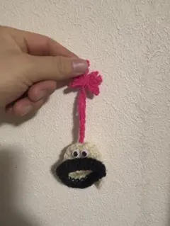 アニメ風キャラクター 編み物キーリング