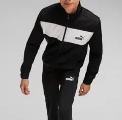 PUMA メンズ ジャージ 上下セット トラックスーツ ブラック 黒