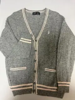 【EASTBOY】 グレー カーディガン リブ編み　11号