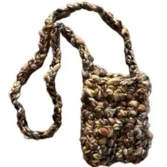 鞄 かばん バッグ スマホ入れ 小物入れ トートバッグハンドメイド編み物