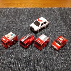 チョロQ 緊急車両　消防車、パトカーミニカー 5台セット