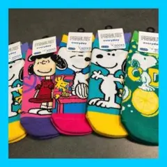 【大人気】 PEANUTS スヌーピー ウッドストック 靴下 5枚セット