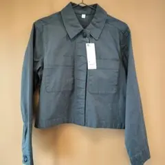【GU タグ付き】ダークグレー Mサイズ 長袖シャツ ワークジャケット