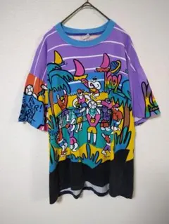 1990年代　アメリカ製　シングルステッチ　Tシャツ　メンズL　POP柄