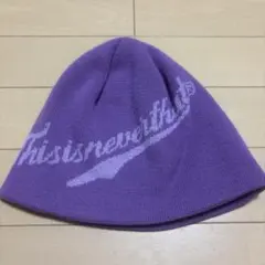 thisisneverthat ニット帽 ビーニー ラベンダーのサムネイル