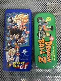 当時物】ドラゴンボールZ 缶ペンケース 2枚セット ショウワノート 昭和