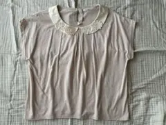 花刺繍付き ehka sopo 半袖 カットソー Tシャツ SM2