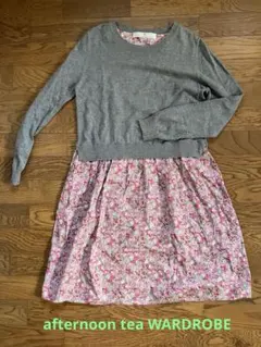 Afternoon Tea WARDROBEドッキングワンピース ニットリバティ