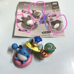 ポケモン ぎらぎらサンシャイン 4マリル　ゼニガメ　シャリタツ　カプセルトイ