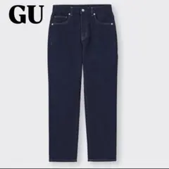 【GU】スリムテーパードアンクルジーンズ　ネイビー ストレートデニムのサムネイル