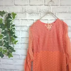 レディース　長袖ワンピース　スパンコール