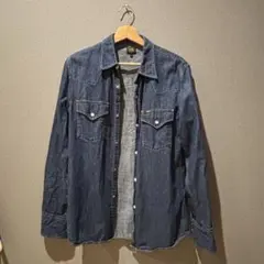 Lee ダークブルー デニムシャツ 長袖