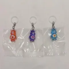 ケアベア　クリアマスコットチャーム2　3個セット①