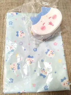新品　ちいかわ アベイル ケース付きエコバッグ ハチワレ　ポーチ　エコバックのサムネイル