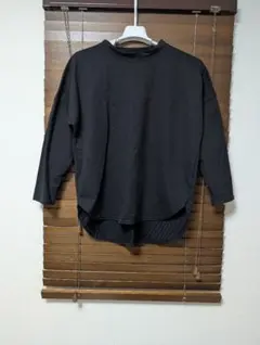 未着用ブラック 七分袖カットソー