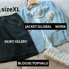 グローバルワーク　ノーカラージャケット　XL　セレモニー　入学式　入園式