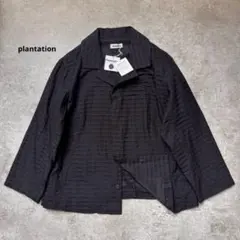 【新品タグ付】24SS プランテーション　ジャケット　黒　タック　ボーダーのサムネイル