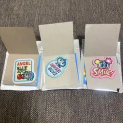 【即購入OK】 エンジェルブルー　ししゅうステッカー　3枚セット