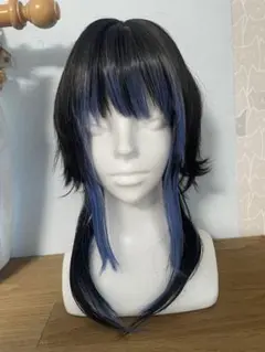 日常用ウィッグ青黒ウルフ