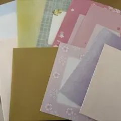 色んなサイズ・柄の封筒10枚セット