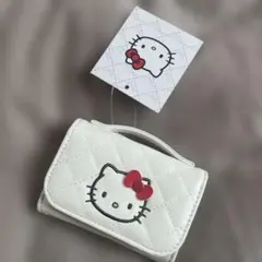 ハローキティ ミニチュアキルト コインケース ホワイト タグ付き