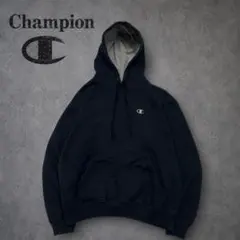 Champion チャンピオン パーカー XL ネイビー フーディ フェード