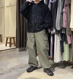 niko and…オリーブグリーン カーゴパンツ ルーズフィット