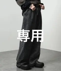 Alfred Alex/デニムパンツ ヴィンテージメイクタックワイドテーパード