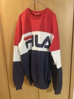 FILA（フィラ）ビックロゴ スウェット トレーナー トリコロール クラシック