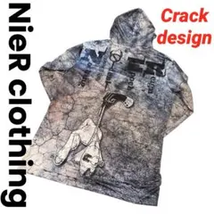 "NieR clothing ニーア"Crackdesign bighoodie