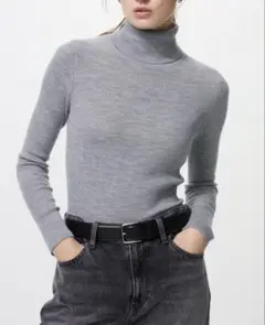 UNIQLO ✴︎ メリノリブタートルネックセーター