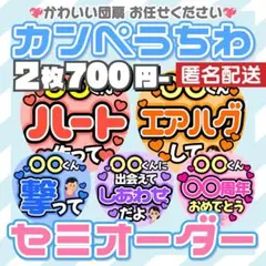 【カンペうちわ ファンサうちわ】セミオーダーページ♥