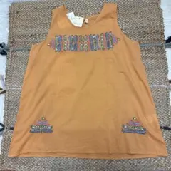 新品未使用タグ付きShanti2 刺繍 ノースリーブ チュニック オレンジのサムネイル