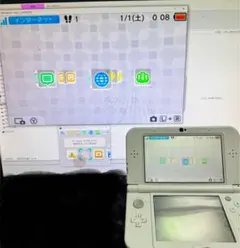美品　白　NEW 3DS LL 偽トロ キャプチャー typeC 偽トロ