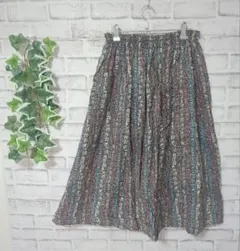 レディース　ロングスカート　ウエストゴム