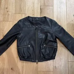 GRACE CONTINENTAL 黒　ジャケット ライダース　革ジャン　ラム