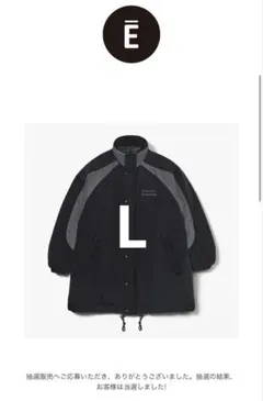 エンノイPADDED NYLON BENCH COAT BLACK/GRAY L