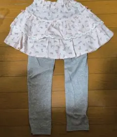 新品未使用☆キムラタン☆スカッツ　スカート　レギンス　花柄　りぼん