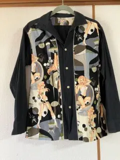 DryBones 長袖シャツ 38M スペースピンナップガール柄 ドライボーンズのサムネイル